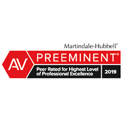 Martindale-Hubbell - AV Preeminent - Peer Rated for Highest Level of Professional Excellence - 2019