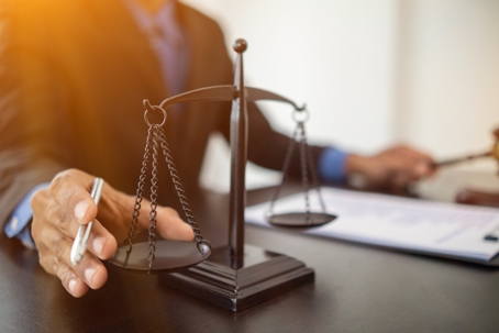 attorney in his law office