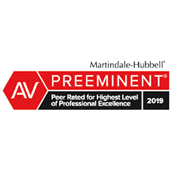 Martindale-Hubbell - AV Preeminent - Peer Rated for Highest Level of Professional Excellence - 2019